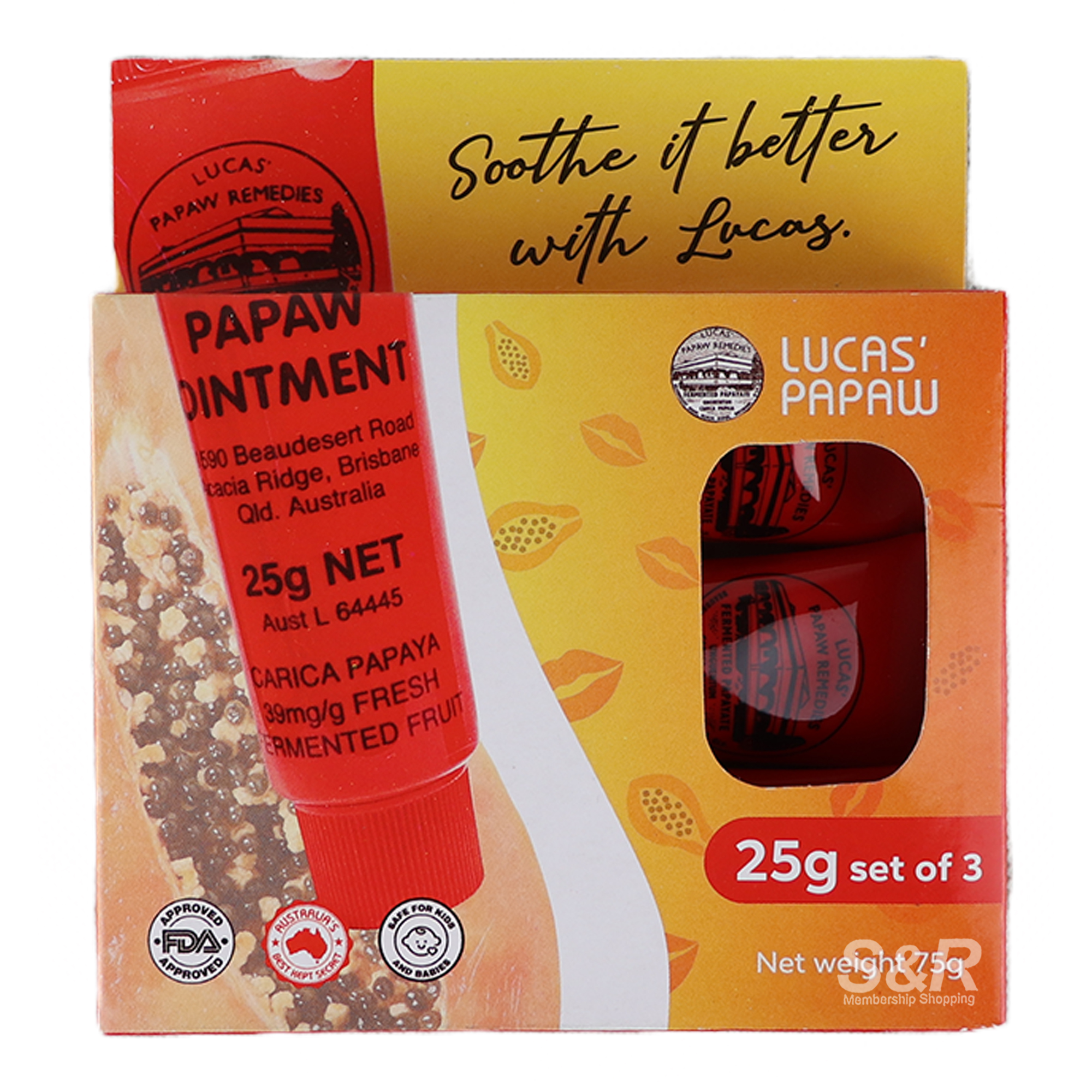 Lucas Papaw Ointment 3pcs x 25g Lucas Papaw Ointment 3pcs x 25g